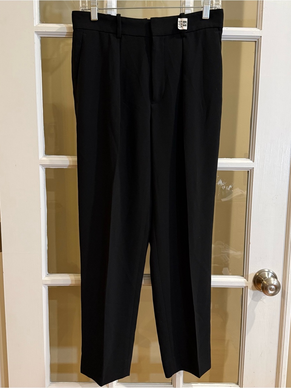 Ralph Lauren POLO High Waisted Pleated Slim Crop Ankle Trouser Dress Pants Black